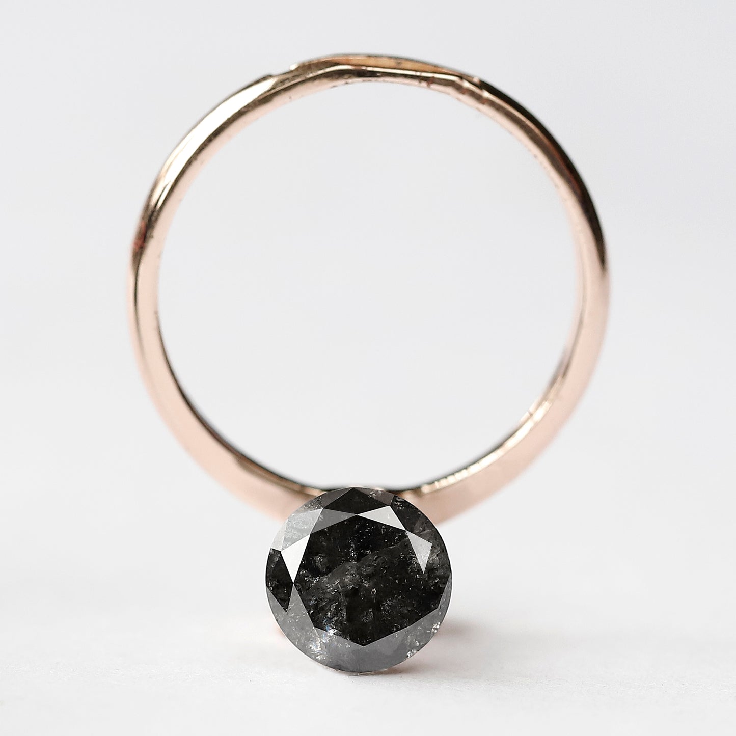 Natural 1.80 CT Gray Black Salt and Pepper Diamond, Round Brilliant Cut Loose Ethical Diamond for Engagement Ring and Custom Jewelry