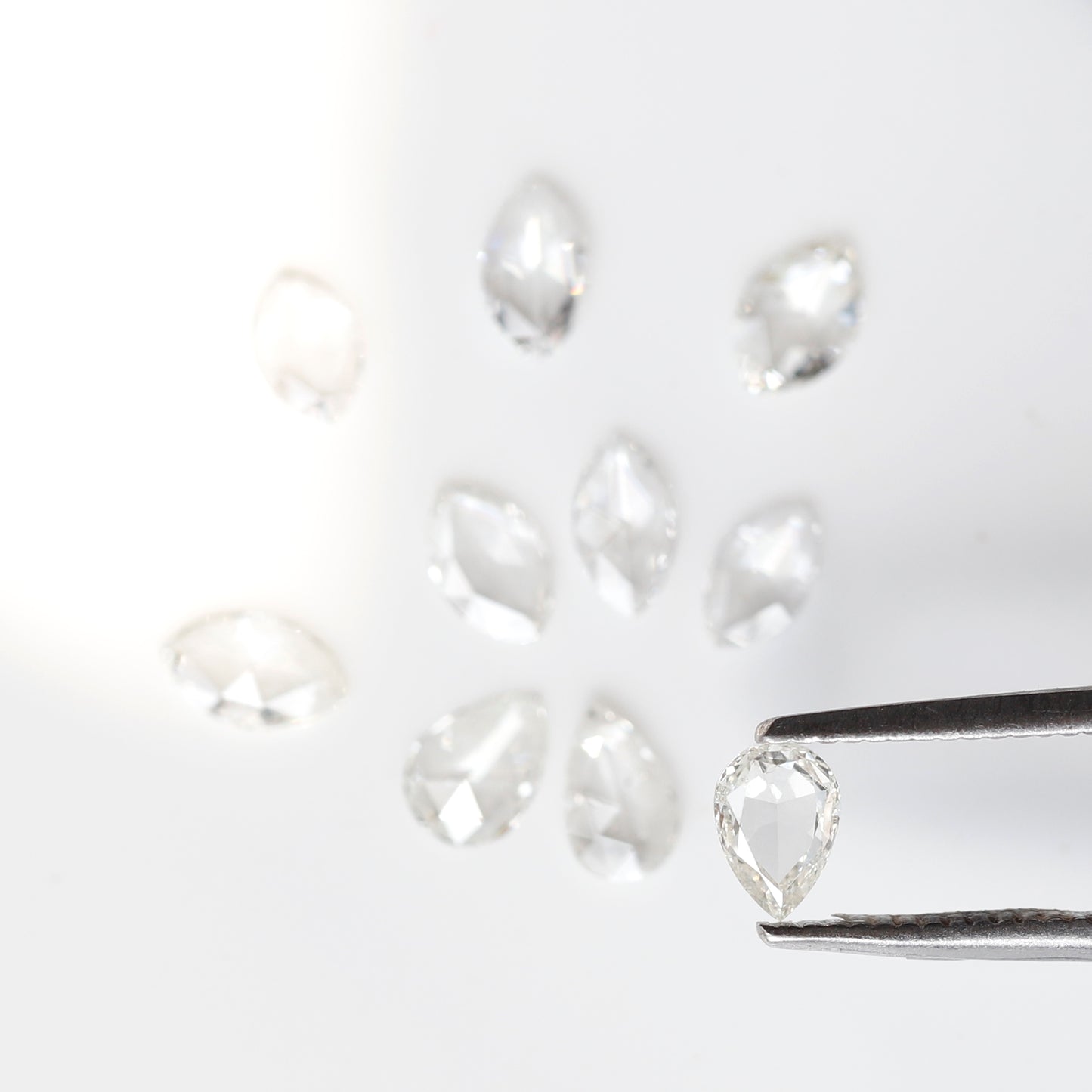 1.22 Ct Total Pear Marquise Mix Diamonds, Rose Cut FG VS-SI Natural Loose Diamonds for Jewelry Making