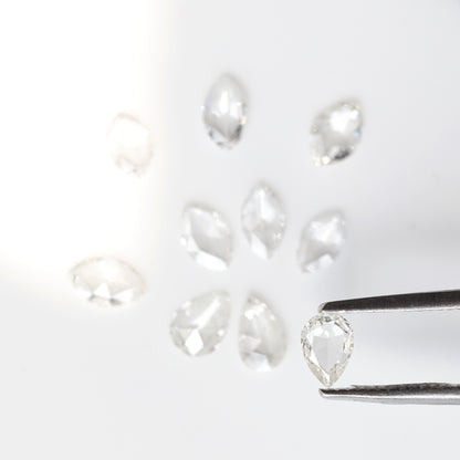 1.22 Ct Total Pear Marquise Mix Diamonds, Rose Cut FG VS-SI Natural Loose Diamonds for Jewelry Making