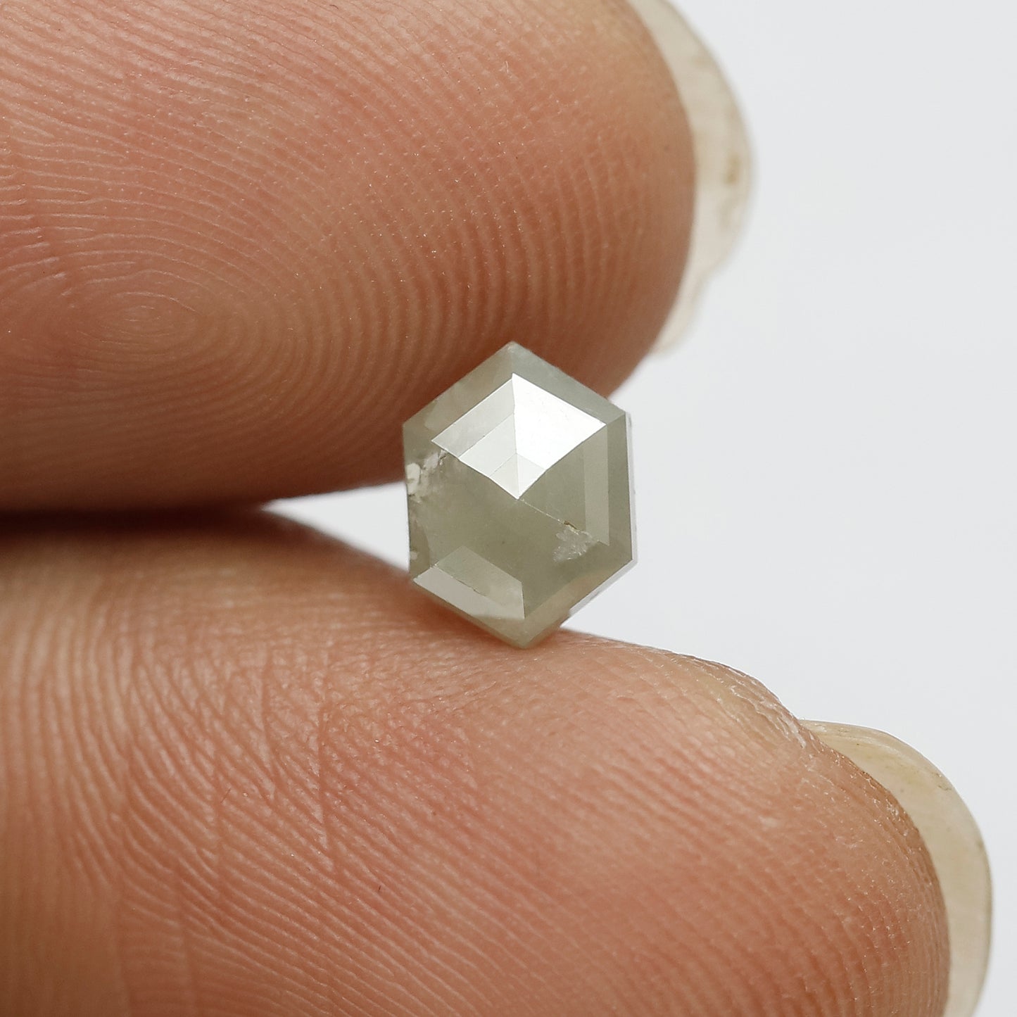 0.94 ct Elongated Hexagon  ICY grey Loose diamond  for unique ring