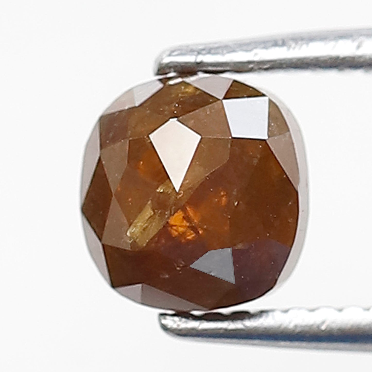0.95 Ct 5 MM Cushion Shape Salt and pepper Diamond Natural Loose Diamond Rustic Red Color Diamond