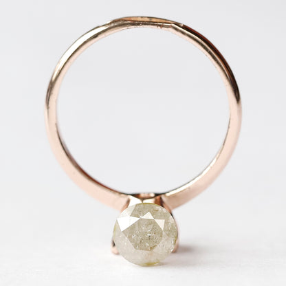 1.28 CT Translucent Round Brilliant cut Diamond, Natural Yellowish Loose Earth Mined Diamond For Women Rings