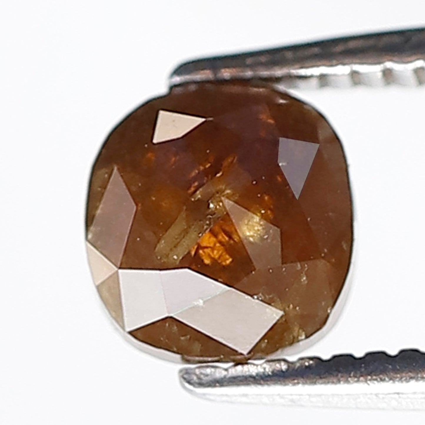 0.95 Ct 5 MM Cushion Shape Salt and pepper Diamond Natural Loose Diamond Rustic Red Color Diamond