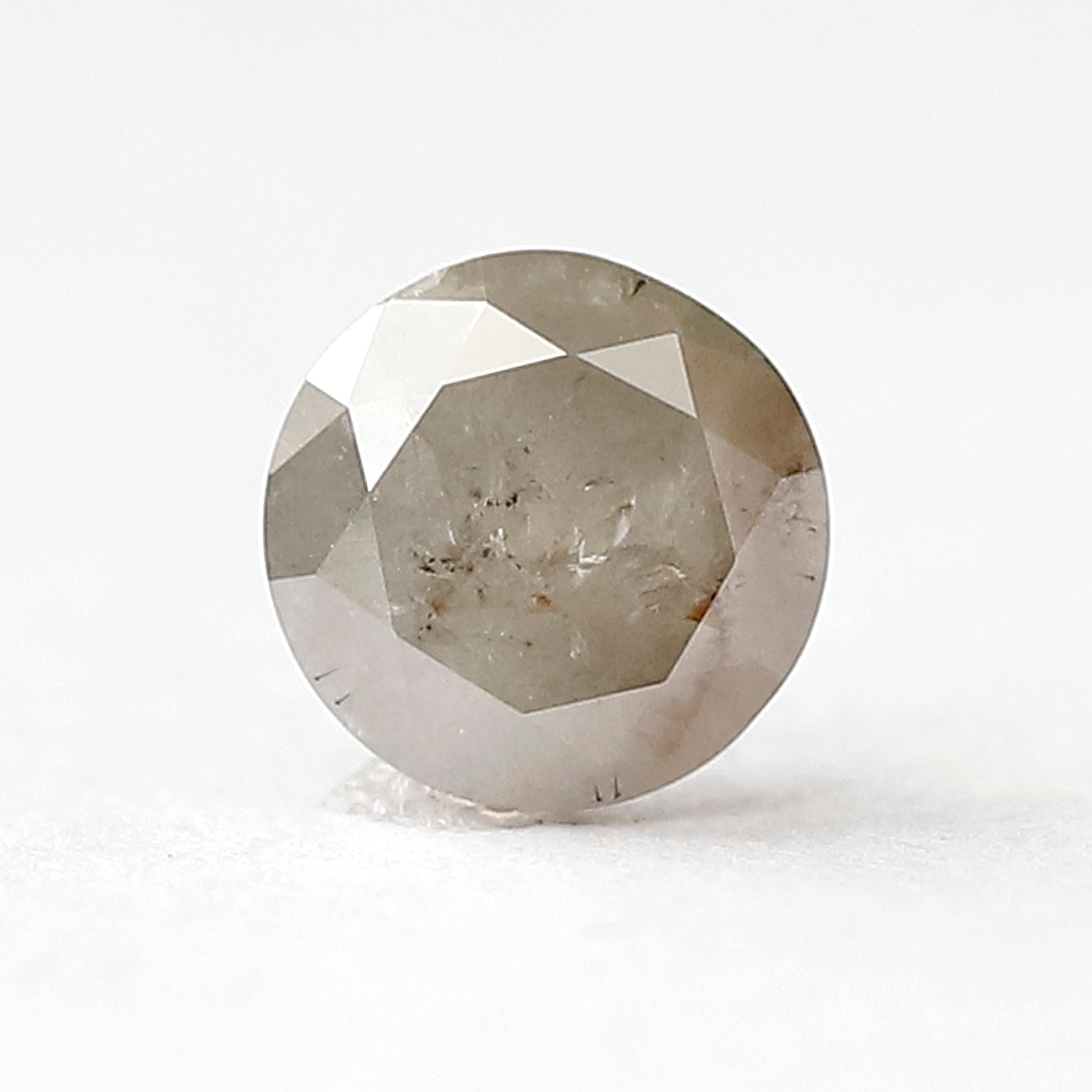 1.06 CT Round Brilliant cut Salt and Pepper Diamond, Natural Gray Black Conflict Free Loose Diamond