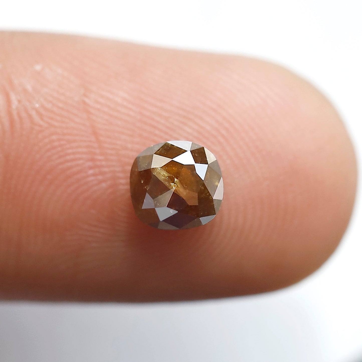 0.95 Ct 5 MM Cushion Shape Salt and pepper Diamond Natural Loose Diamond Rustic Red Color Diamond