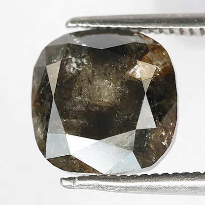 Natural 4.50 CT Gray Black Cushion Cut Diamond, Loose Salt and Pepper Ethical Diamond for Jewelry