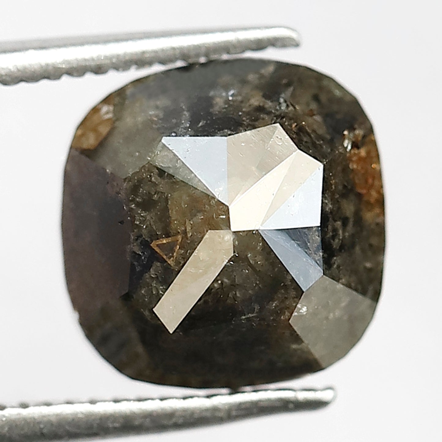 Natural 4.50 CT Gray Black Cushion Cut Diamond, Loose Salt and Pepper Ethical Diamond for Jewelry