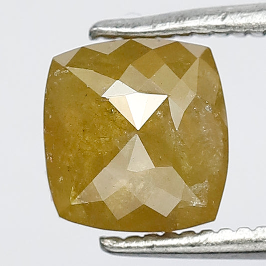 1.48 CT Stunning Cushion Shape full Cut Glaring Faceted Fully Polished Natural Salt and Pepper Diamond Perfect For Making Handmade Jewelry
