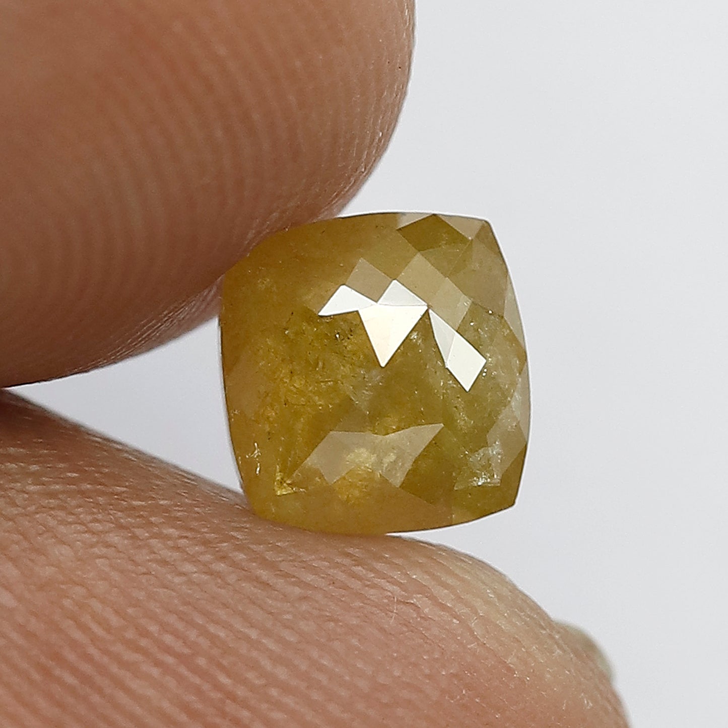 1.48 CT Stunning Cushion Shape full Cut Glaring Faceted Fully Polished Natural Salt and Pepper Diamond Perfect For Making Handmade Jewelry