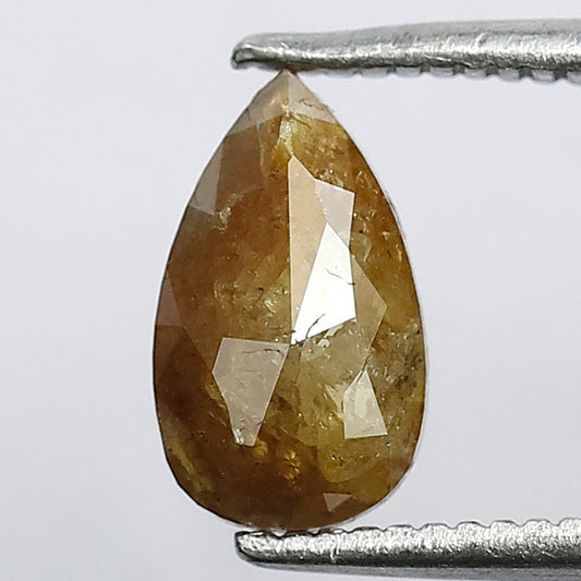 1.16 CT Yellowish Pear Shaped Loose Rustic Diamond Perfect For Making Prong Setting Ring