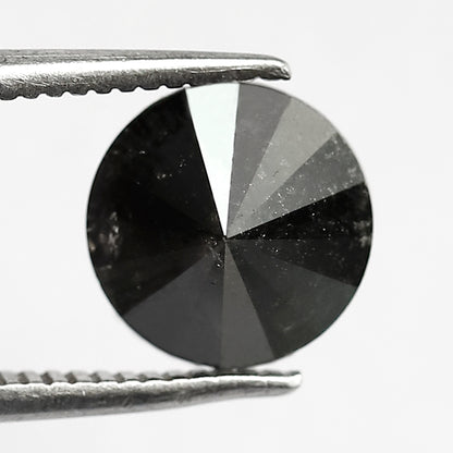 2.09 CT Conflict Free Round Brilliant cut Loose Diamond, Natural Gray Black Earth Mined Salt and Pepper Diamond For Promise Ring