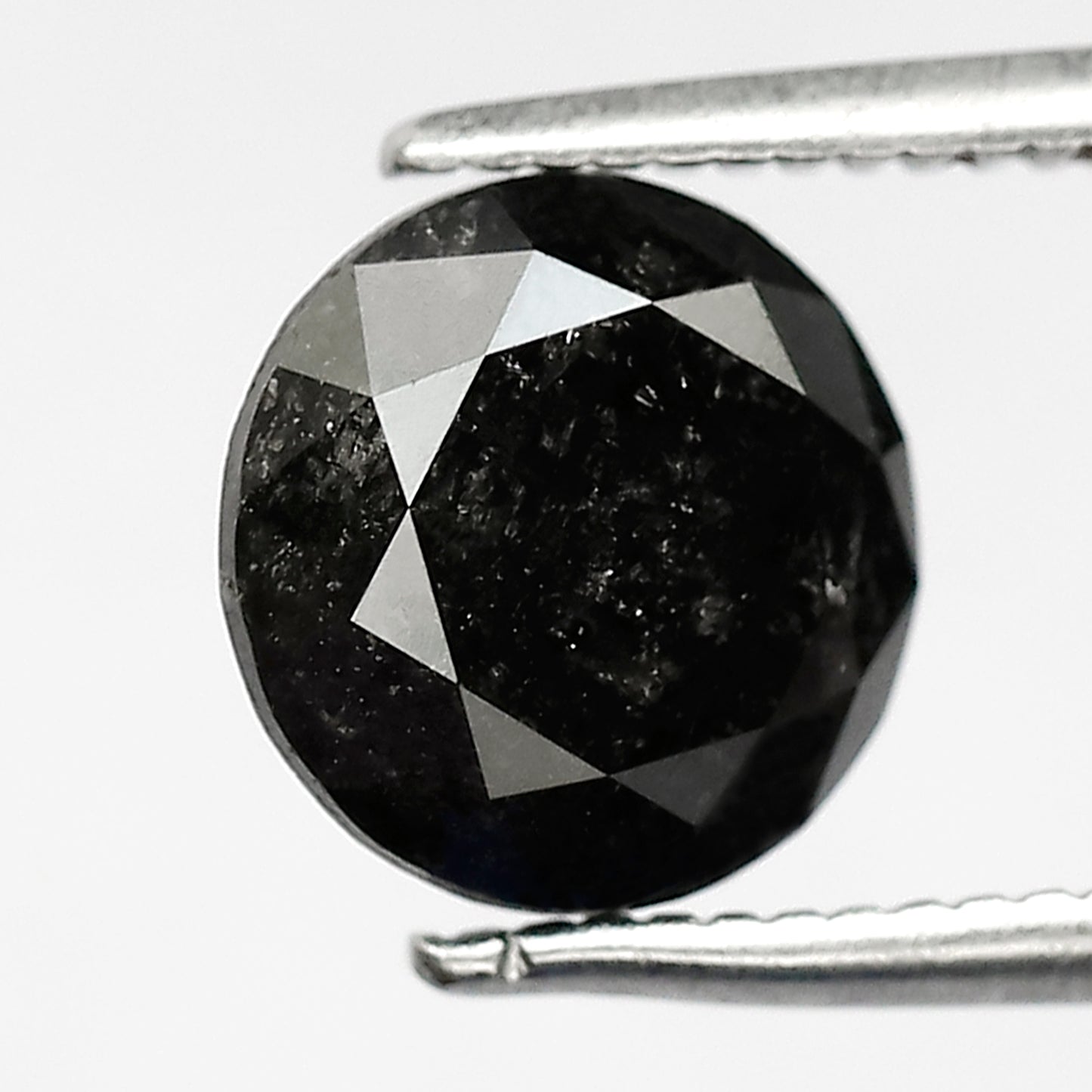 2.09 CT Conflict Free Round Brilliant cut Loose Diamond, Natural Gray Black Earth Mined Salt and Pepper Diamond For Promise Ring