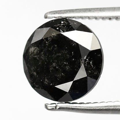 2.09 CT Conflict Free Round Brilliant cut Loose Diamond, Natural Gray Black Earth Mined Salt and Pepper Diamond For Promise Ring