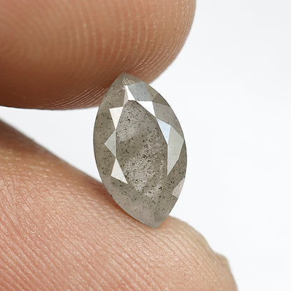 1.61 CT Translucent Misty Gray Loose Diamond, Natural Salt and Pepper Earth Mined Diamond For Wedding Jewelry