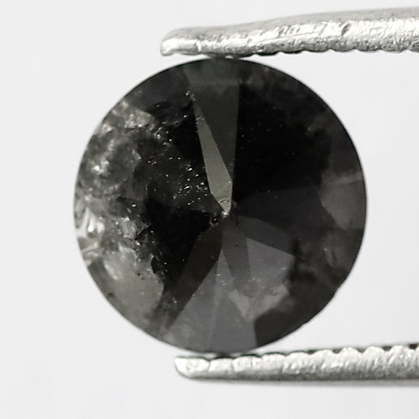 2.05 CT Round Brilliant Cut Salt and Pepper Diamond, Natural Gray Black Loose Diamond for Bridal Jewelry and Engagement Ring