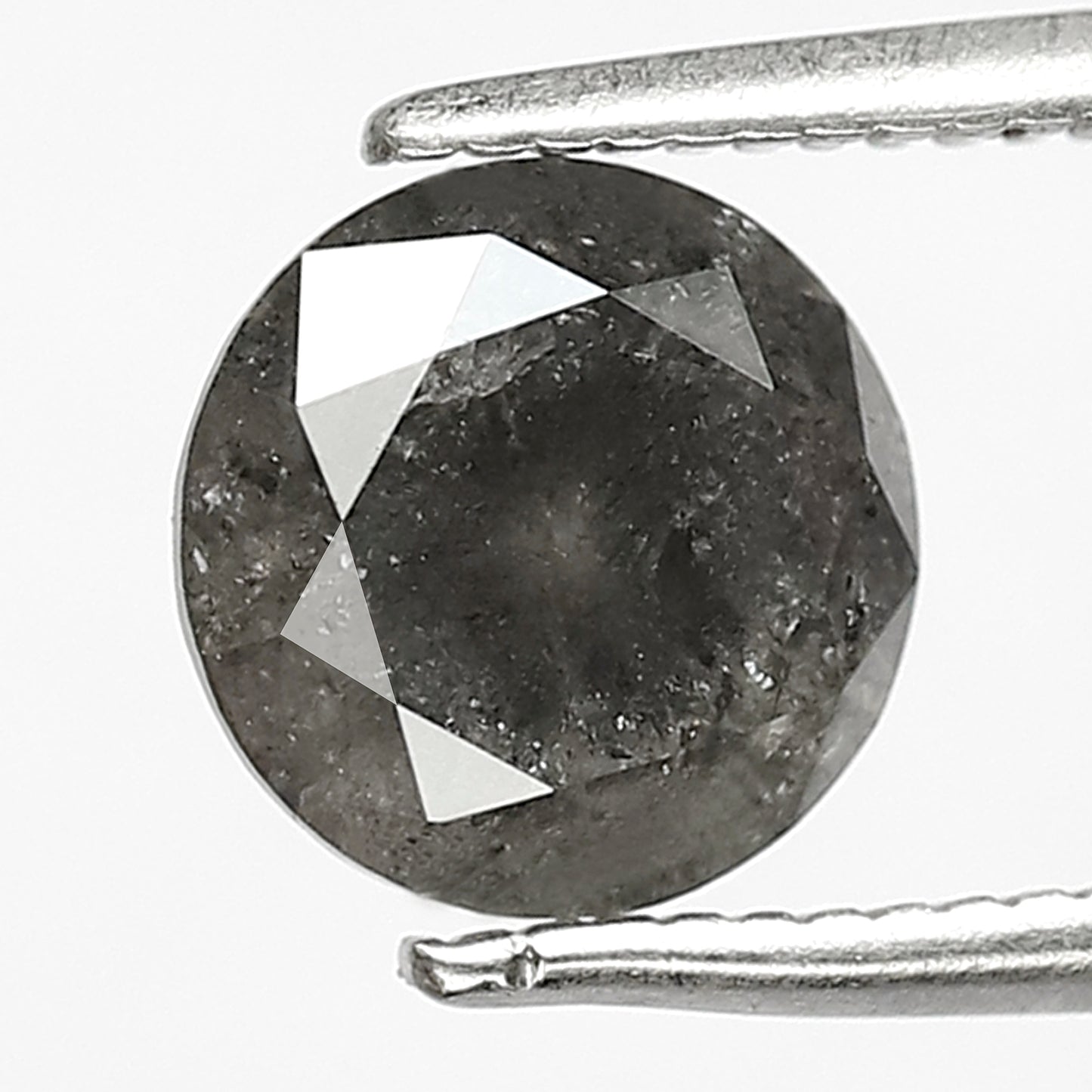 Earth Mined 1.51 CT Round Brilliant cut Salt and Pepper Diamond, Natural Gray Black Loose Diamond for Engagement Jewelry