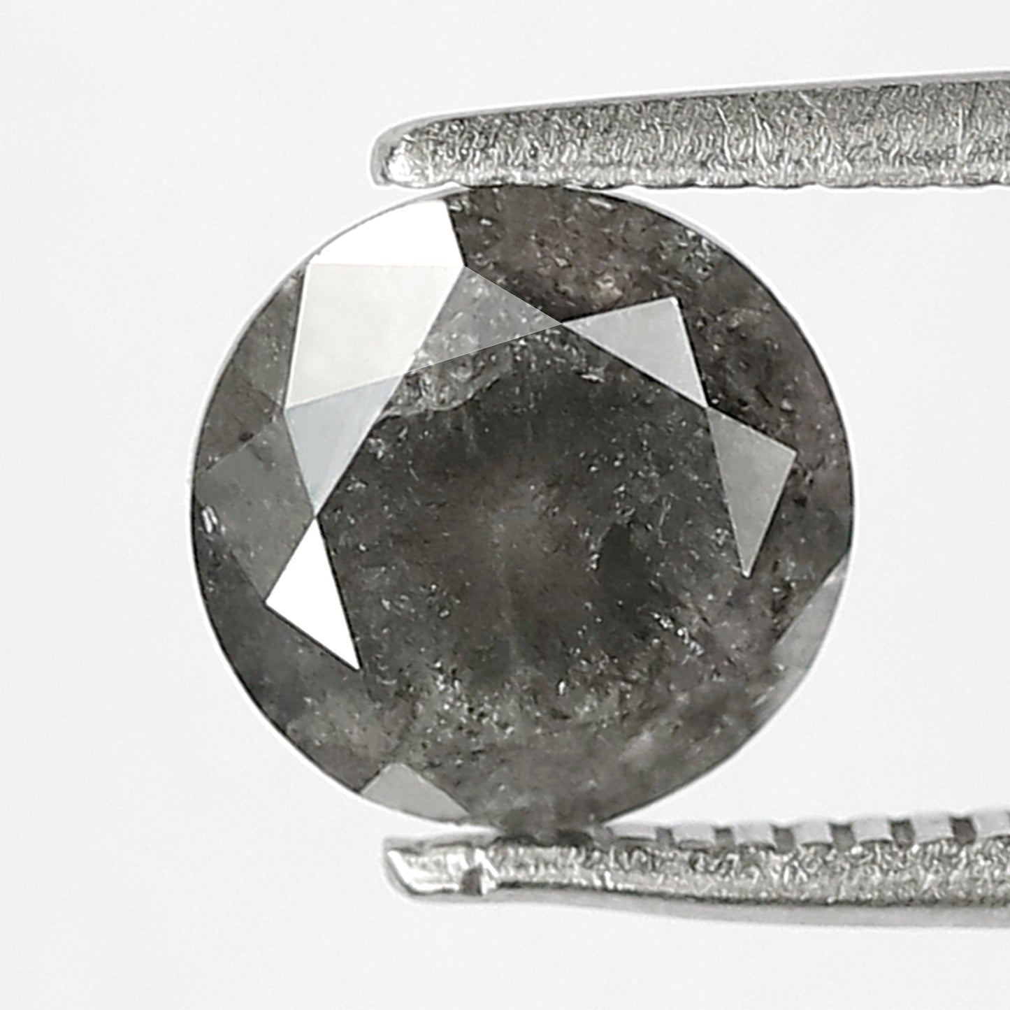 Earth Mined 1.51 CT Round Brilliant cut Salt and Pepper Diamond, Natural Gray Black Loose Diamond for Engagement Jewelry