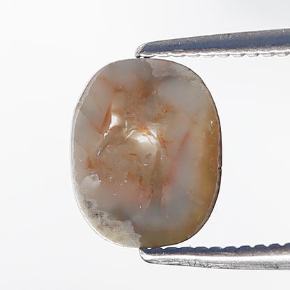 1.39 Ct 8 MM Oval Shape Salt and Pepper Diamond Rustic Grey Color Natural Loose Diamond