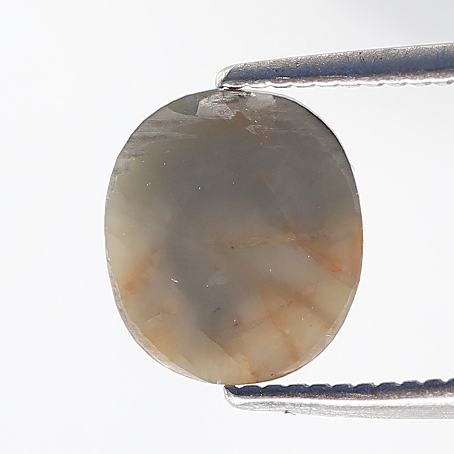 8 MM 1.24 Ct Oval Shape Salt and Pepper Diamond Rustic Grey Color Natural Loose Diamond