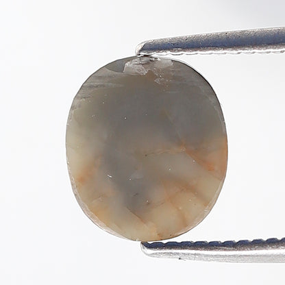 8 MM 1.24 Ct Oval Shape Salt and Pepper Diamond Rustic Grey Color Natural Loose Diamond