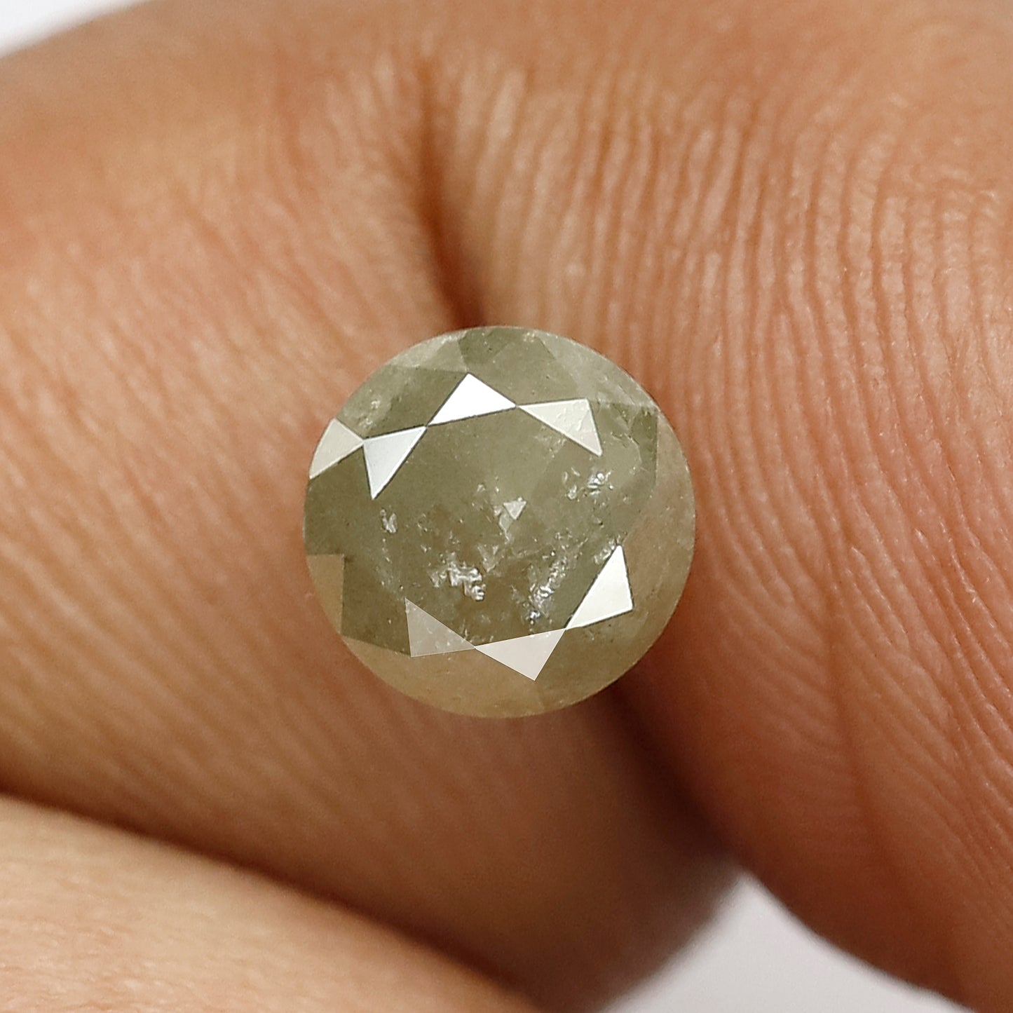 1.20 CT Round Brilliant cut Greenish Gray Diamond, Natural Ethical Loose Diamond for Custom Ring, Bridal and Anniversary Jewelry