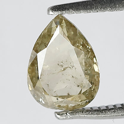 1.02 CT Natural Loose 8 MM Beautiful Greenish Pear Shape Rose Cut Fully Polished Conflict Free Diamond Perfect for Making Engagement ring