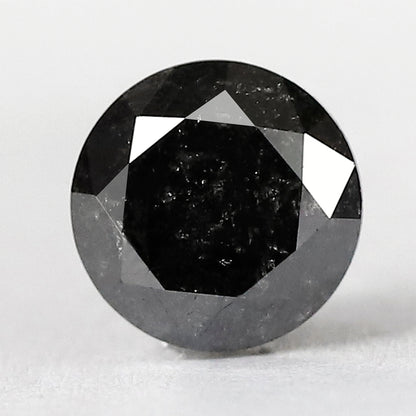 2.09 CT Conflict Free Round Brilliant cut Loose Diamond, Natural Gray Black Earth Mined Salt and Pepper Diamond For Promise Ring