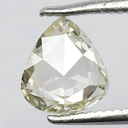 1.01 CT Light Yellow color 7 MM Rose Cut SI Clarity Pear Shape Natural Diamond ideal for Unique Design Pendant