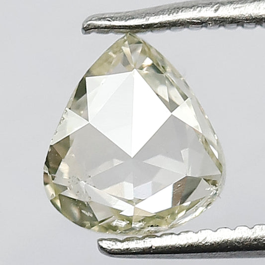 1.01 CT Light Yellow color 7 MM Rose Cut SI Clarity Pear Shape Natural Diamond ideal for Unique Design Pendant