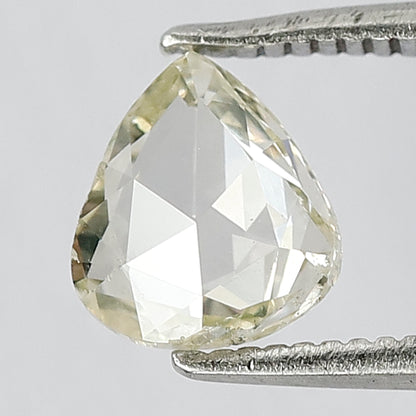 1.01 CT Light Yellow color 7 MM Rose Cut SI Clarity Pear Shape Natural Diamond ideal for Unique Design Pendant