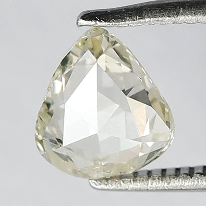 1.01 CT Light Yellow color 7 MM Rose Cut SI Clarity Pear Shape Natural Diamond ideal for Unique Design Pendant