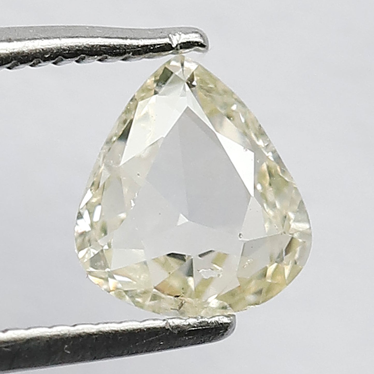 1.01 CT Light Yellow color 7 MM Rose Cut SI Clarity Pear Shape Natural Diamond ideal for Unique Design Pendant