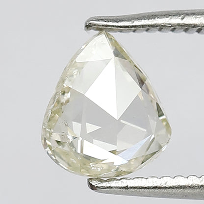 1.01 CT Light Yellow color 7 MM Rose Cut SI Clarity Pear Shape Natural Diamond ideal for Unique Design Pendant