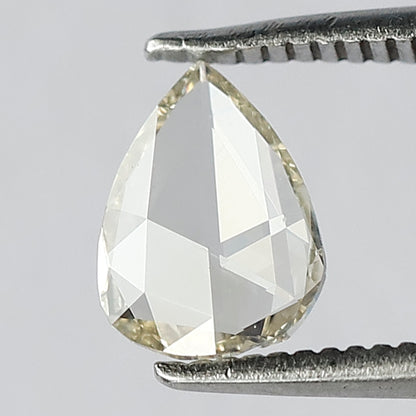 0.48 CT Stunning Pear shape Rose Cut VS Clarity With Light Yellowish Color Fully Polished Flat Back Natural Diamond for making a custom ring