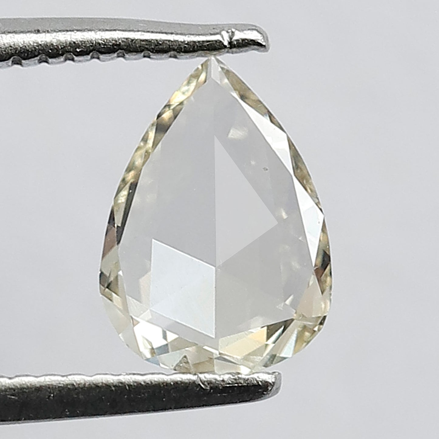 0.48 CT Stunning Pear shape Rose Cut VS Clarity With Light Yellowish Color Fully Polished Flat Back Natural Diamond for making a custom ring