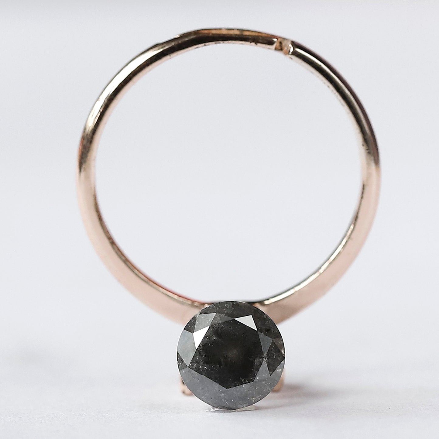 Earth Mined 1.51 CT Round Brilliant cut Salt and Pepper Diamond, Natural Gray Black Loose Diamond for Engagement Jewelry