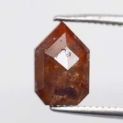 1.38 CT 8 MM Shield Shape Salt and pepper Diamond Natural Loose Red Color Diamond Rustic Diamond