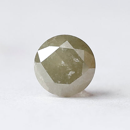 1.20 CT Round Brilliant cut Greenish Gray Diamond, Natural Ethical Loose Diamond for Custom Ring, Bridal and Anniversary Jewelry