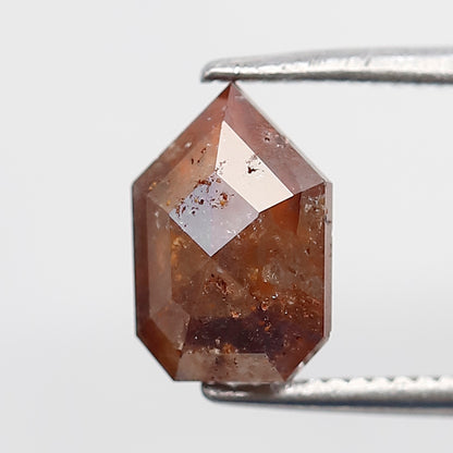 1.38 CT 8 MM Shield Shape Salt and pepper Diamond Natural Loose Red Color Diamond Rustic Diamond