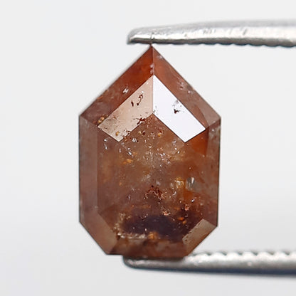 1.38 CT 8 MM Shield Shape Salt and pepper Diamond Natural Loose Red Color Diamond Rustic Diamond