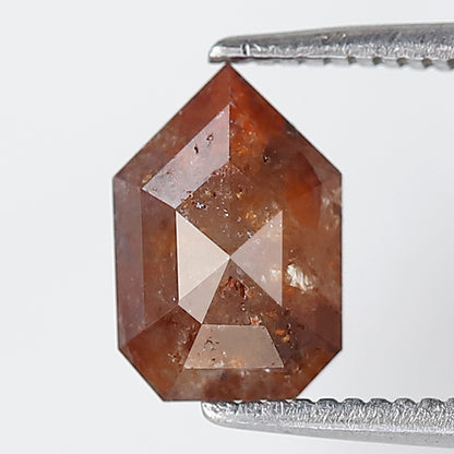 1.38 CT 8 MM Shield Shape Salt and pepper Diamond Natural Loose Red Color Diamond Rustic Diamond