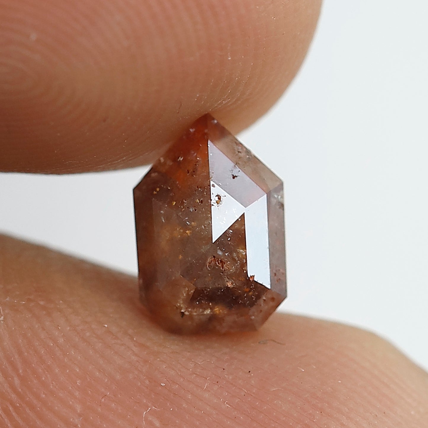 1.38 CT 8 MM Shield Shape Salt and pepper Diamond Natural Loose Red Color Diamond Rustic Diamond