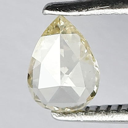 0.26 CT SI Eye Clean Clarity 6 MM Beautiful Pear Shape Flat Back Full Polished Natural Rose Cut Diamond Ideal for making Unique Diamond ring