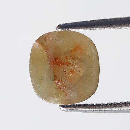 1.55 Ct Cushion Shape Diamond 7 MM Salt and Pepper Rustic Diamond Natural Loose Rustic Yellow Color Diamond