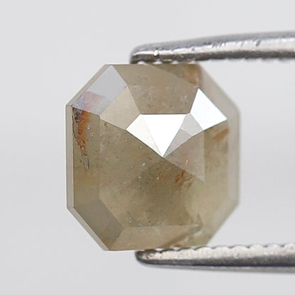 1.12 Ct 6 MM Asscher Shape Green Color Diamond Natural Loose Rustic Diamond