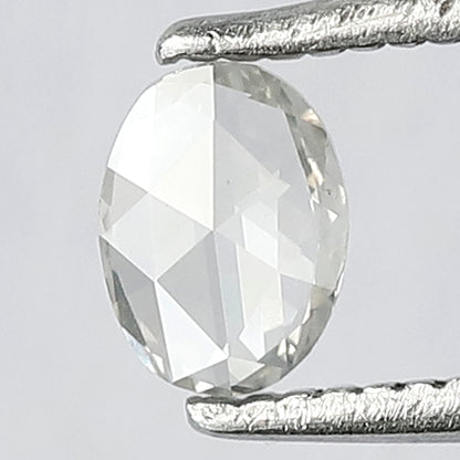 0.27 CT Eye Clean SI Clarity Fancy Grey Color Fully Polished Oval Shape 5 mm Rose Cut Diamond Made For Beautiful Custom Engagement Ring