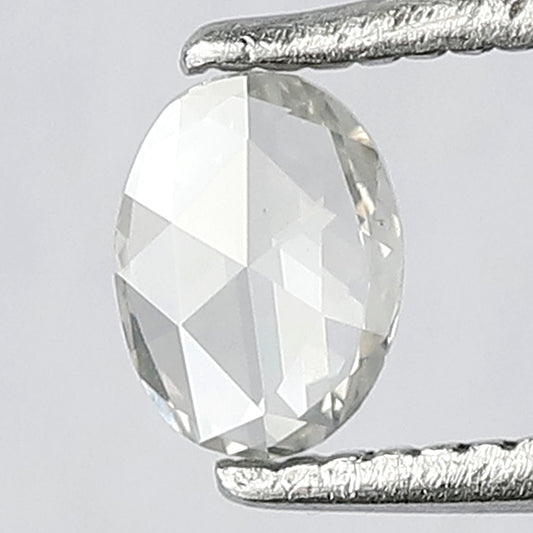 0.27 CT Eye Clean SI Clarity Fancy Grey Color Fully Polished Oval Shape 5 mm Rose Cut Diamond Made For Beautiful Custom Engagement Ring
