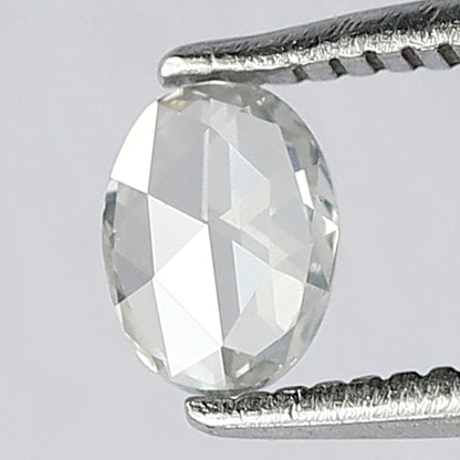 0.27 CT Eye Clean SI Clarity Fancy Grey Color Fully Polished Oval Shape 5 mm Rose Cut Diamond Made For Beautiful Custom Engagement Ring
