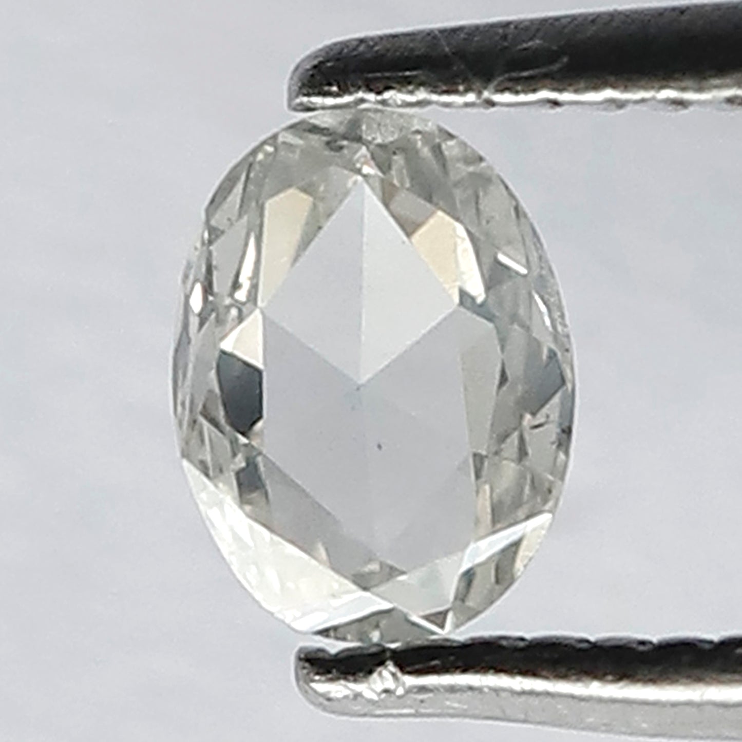 0.27 CT Eye Clean SI Clarity Fancy Grey Color Fully Polished Oval Shape 5 mm Rose Cut Diamond Made For Beautiful Custom Engagement Ring