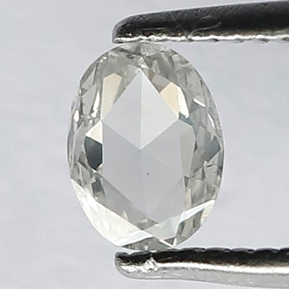 0.27 CT Eye Clean SI Clarity Fancy Grey Color Fully Polished Oval Shape 5 mm Rose Cut Diamond Made For Beautiful Custom Engagement Ring